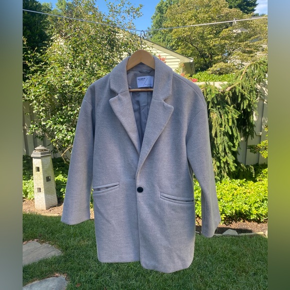 Pull&Bear Womens Felt Coat - Picture 3 of 5